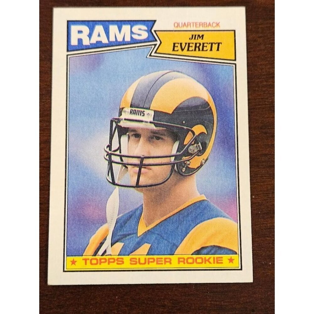 1987 Topps JIM EVERETT Los Angeles Rams Rookie Card